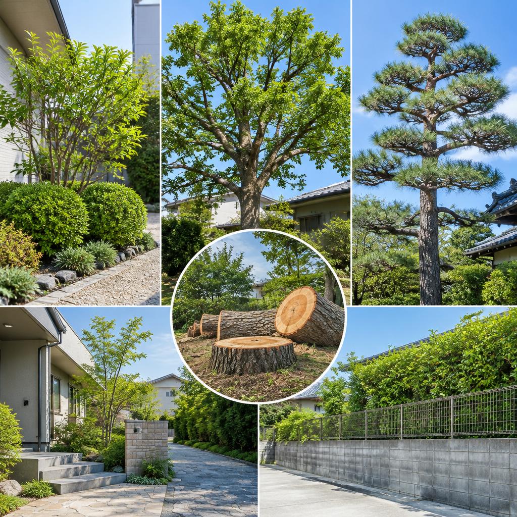 低木から7m以上の大木まで、現地に合わせた作業をご提案