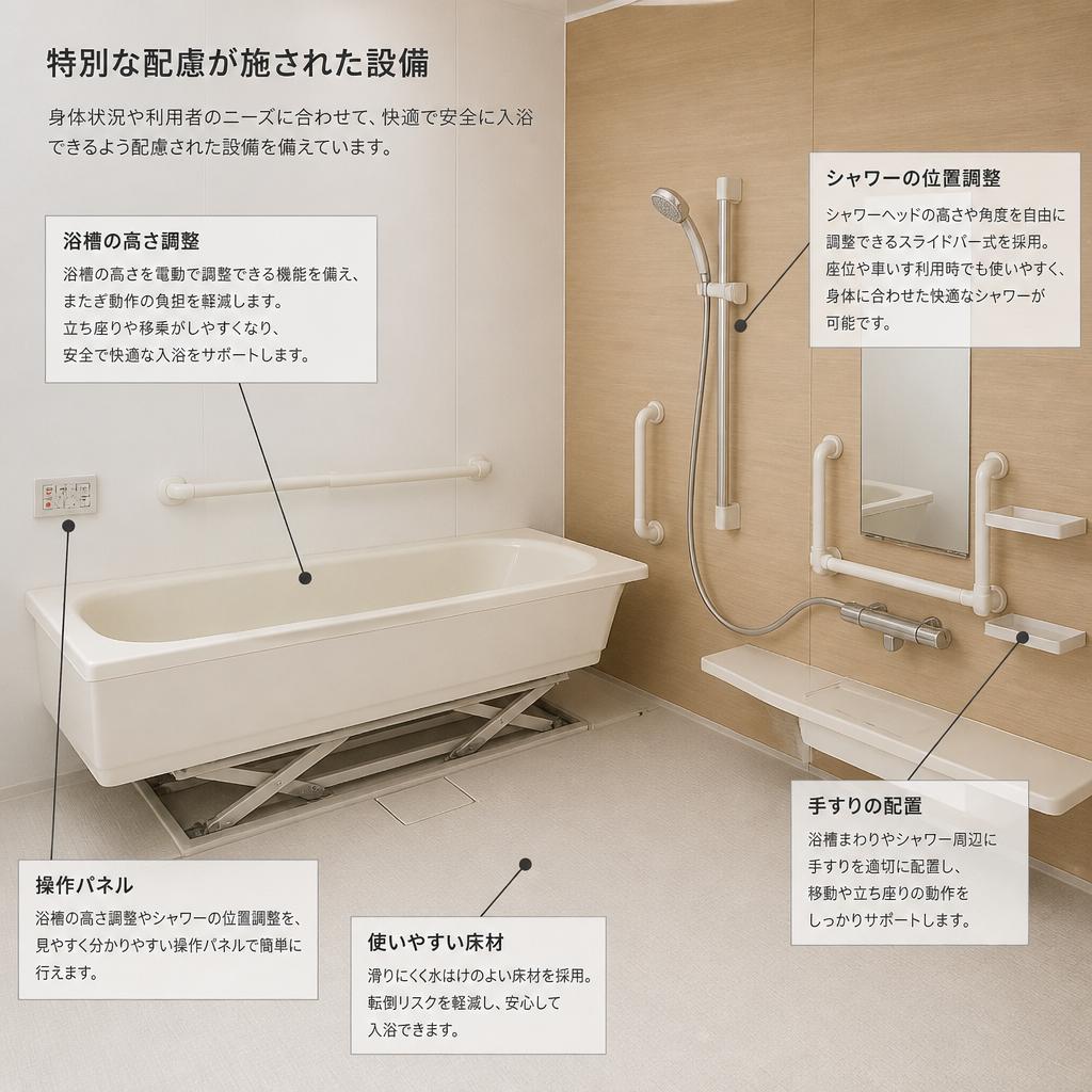 4. 高齢者・障がい者に優しい浴室設備