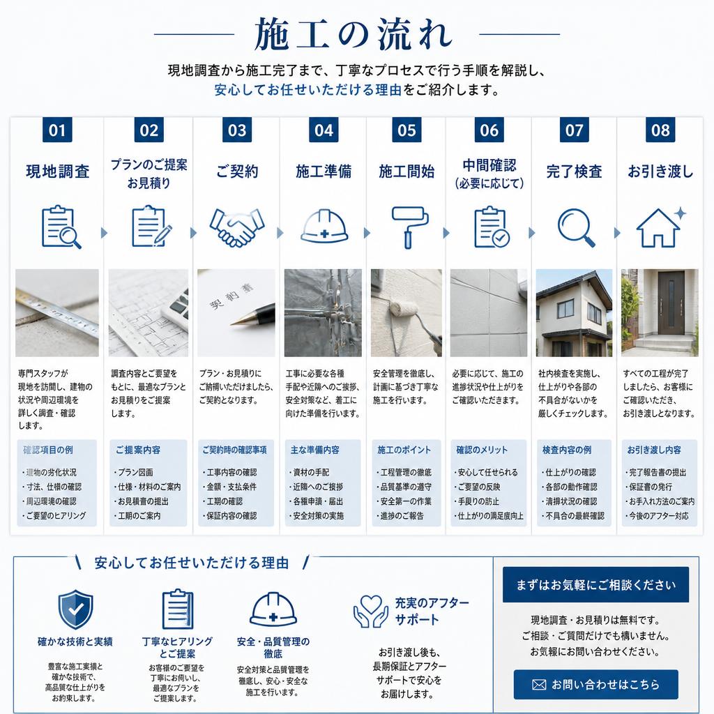 安全・安心の施工プロセス