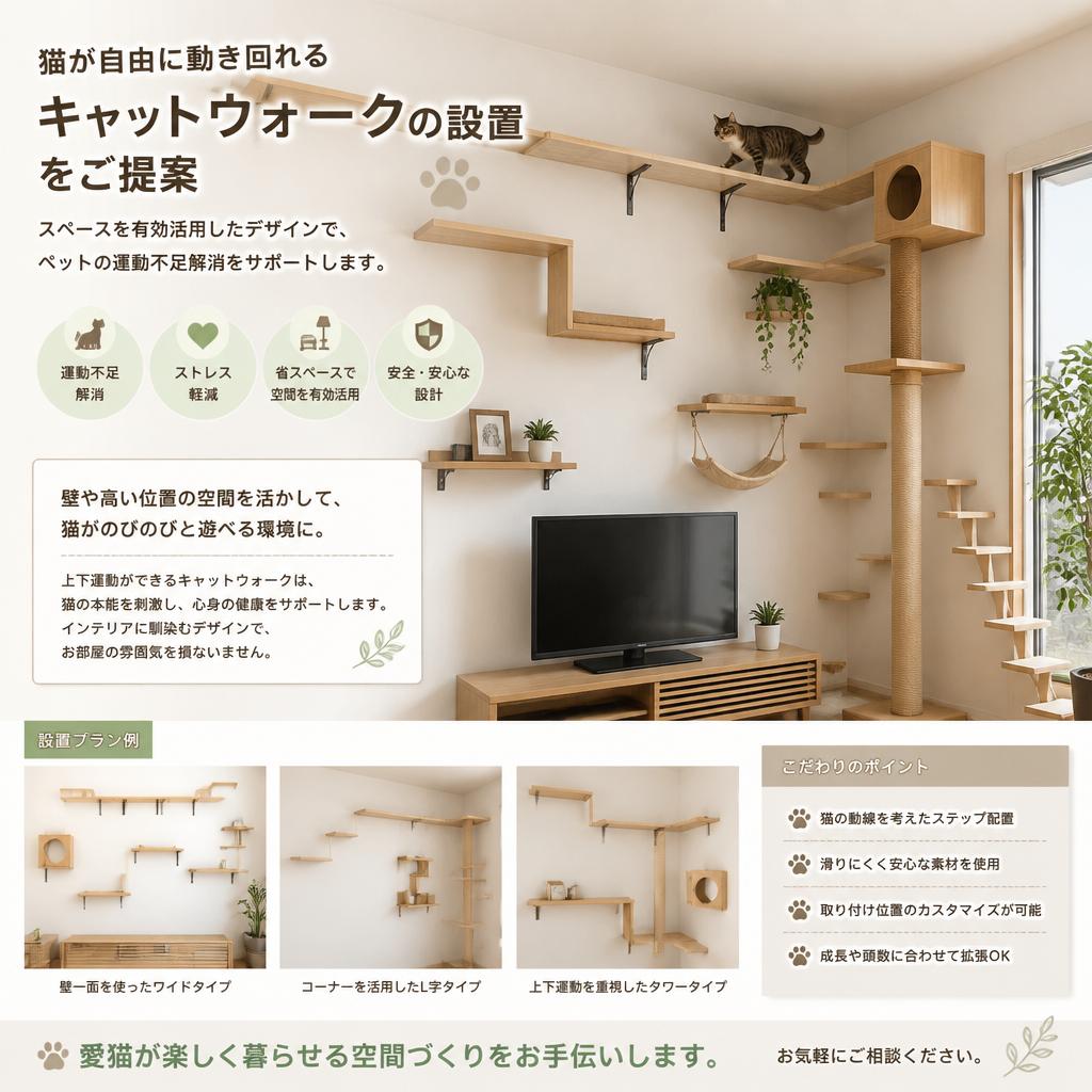 2. キャットウォークで遊びと運動を