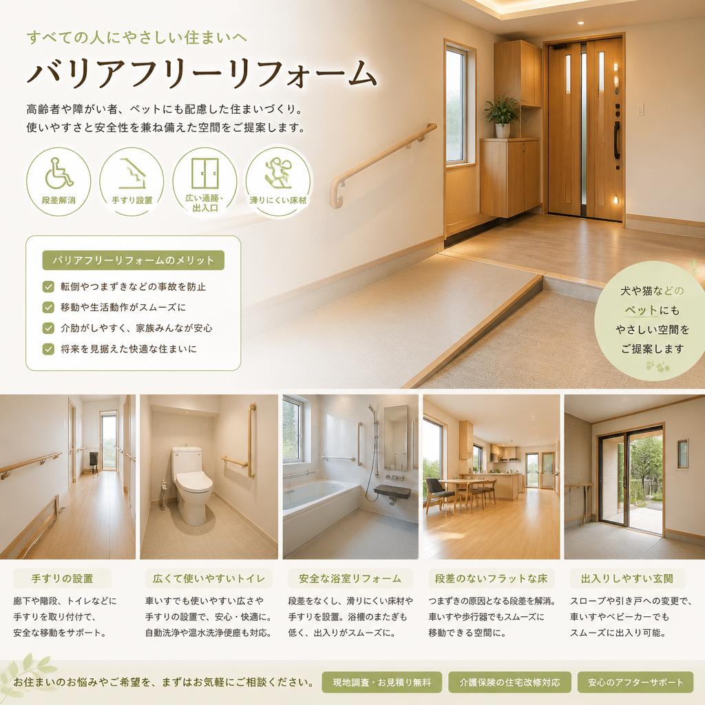 4. バリアフリーリフォームで安全な住まいに