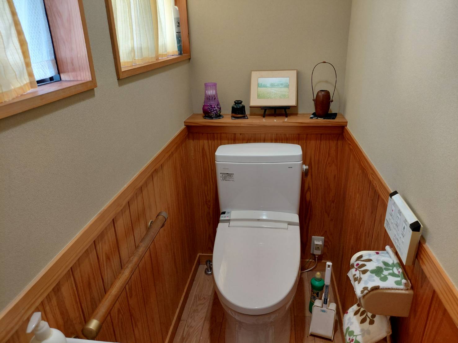 和風の落ち着けるトイレ環境で心を癒す