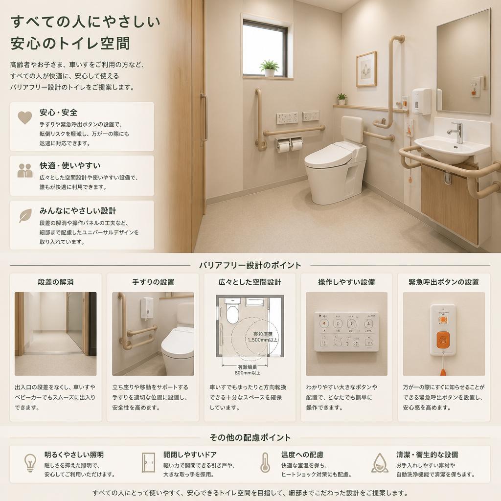 バリアフリーを考慮した設計
