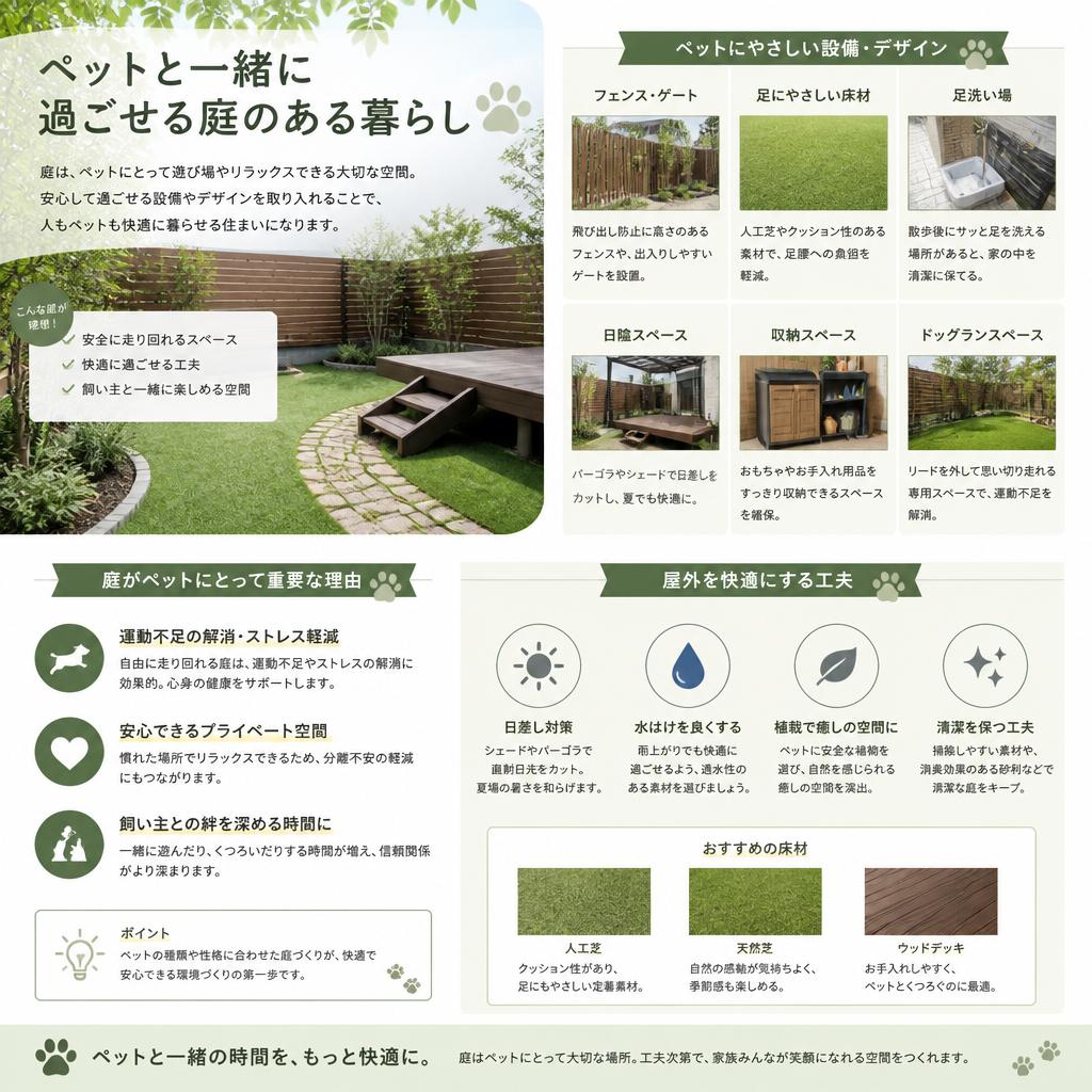 ペットと過ごすための快適なスペース