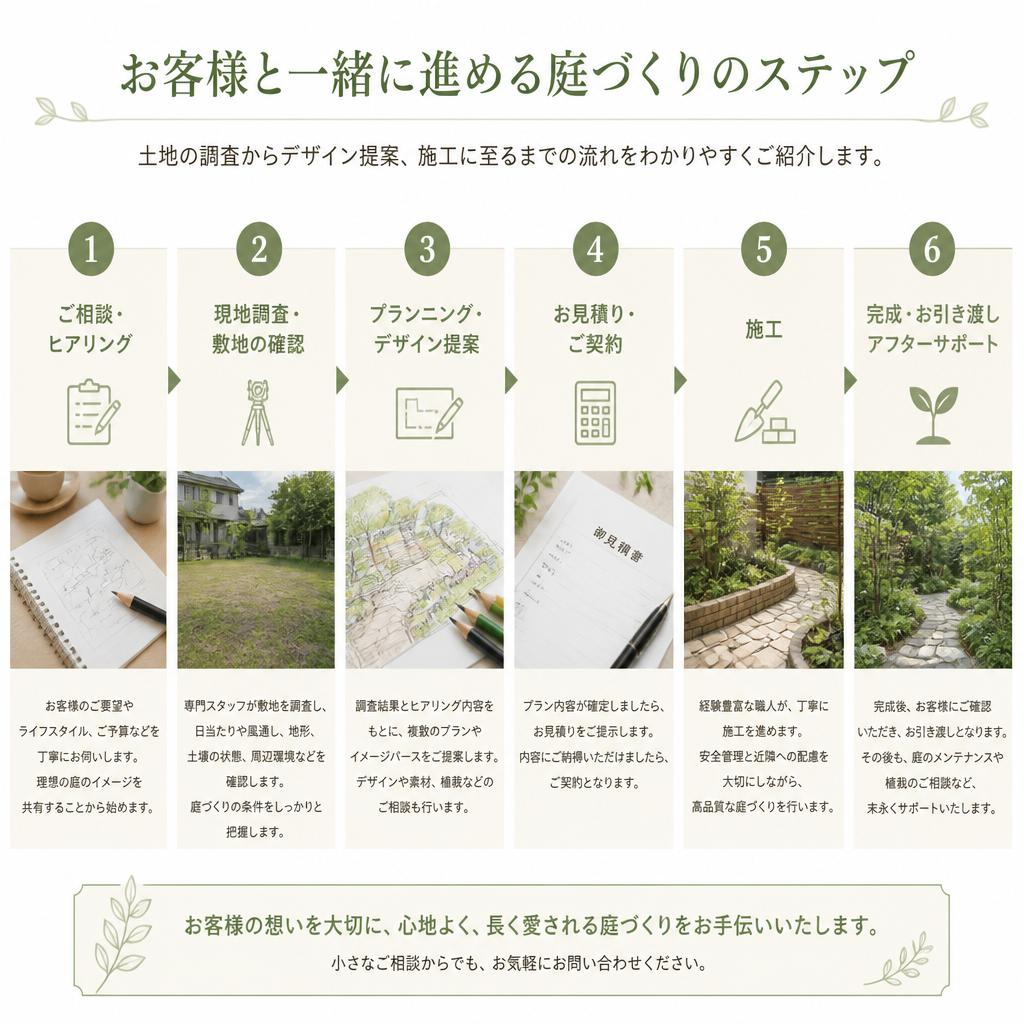 理想の庭づくりのプロセス