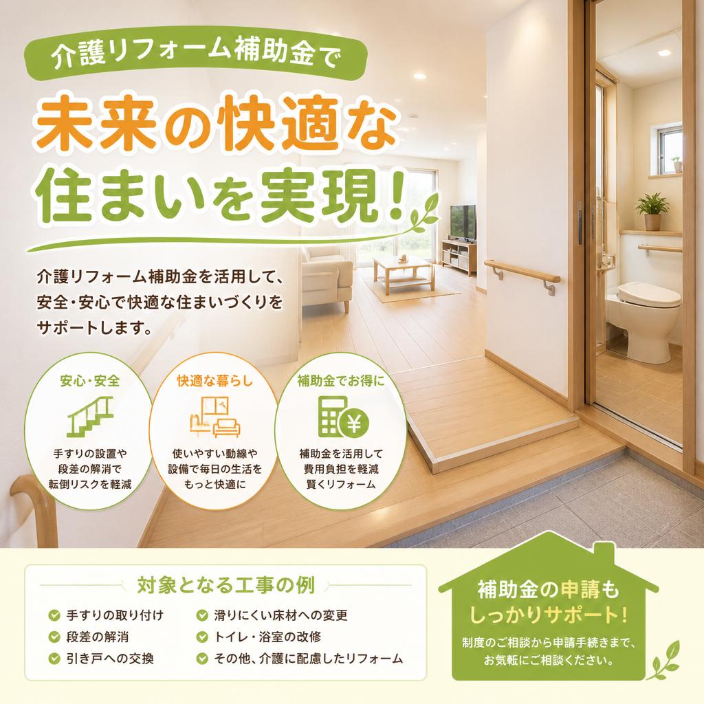 介護リフォーム補助金で未来の快適な住まいを実現！