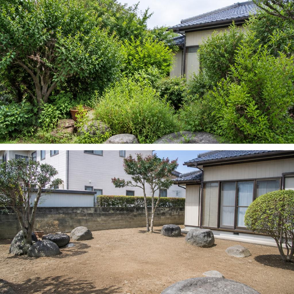 中古住宅を購入後の庭木一括伐採・剪定の費用見積もり