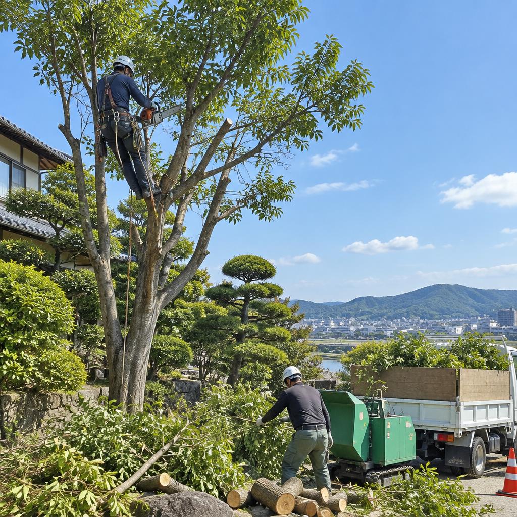 低木から大木まで対応。大窪総合建築の庭木処理