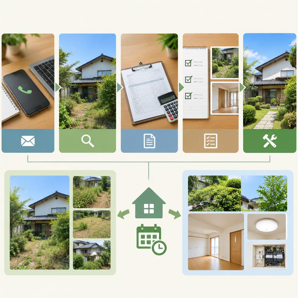 ご相談から作業完了まで、流れがわかる一括代行プラン
