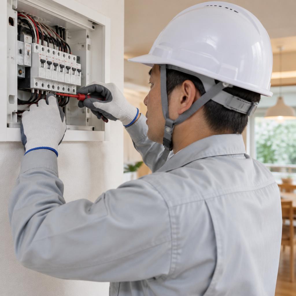 電気工事は「誰に頼むか」で、住まいの安全が変わる。第二種電気工事士が、確かな資格と経験で丁寧に対応します。